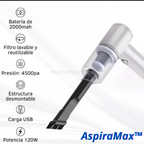 "AspiraMax™ - El Poder de una Limpieza Rápida y Eficaz en la Palma de Tu Mano"